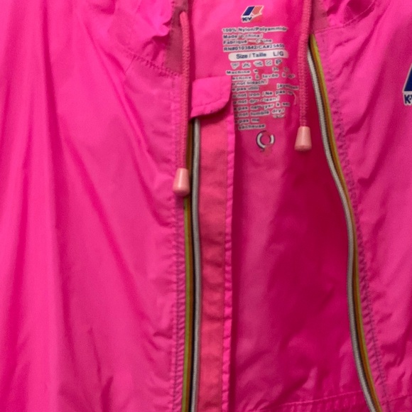 Women’s Large Hot Pink K Way Jacket Wind Breaker - Picture 6 of 7